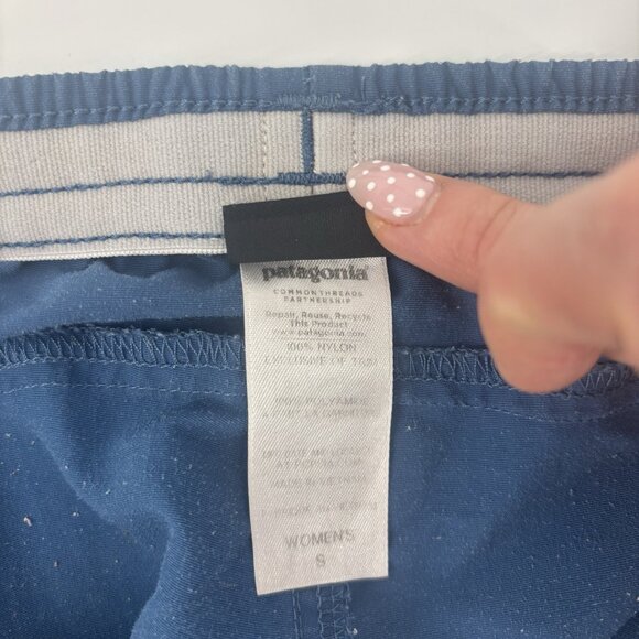 Patagonia Nylon Shorts Blue Womens Size Small Drawstring Waist - Picture 7 of 11